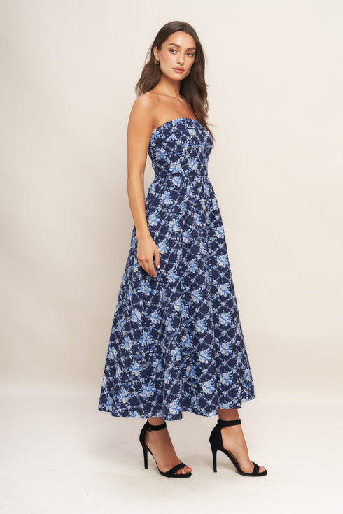 blue-renaissance-woven-midi-dress Flying Tomato-Sophia's Style-7